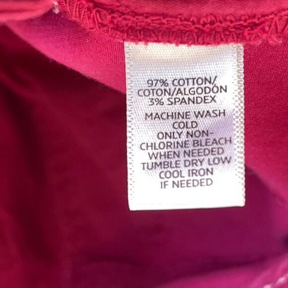 LOFT Low Rise Modern Straight Jeans (Berry Red) - 26/2 - Picture 10 of 10